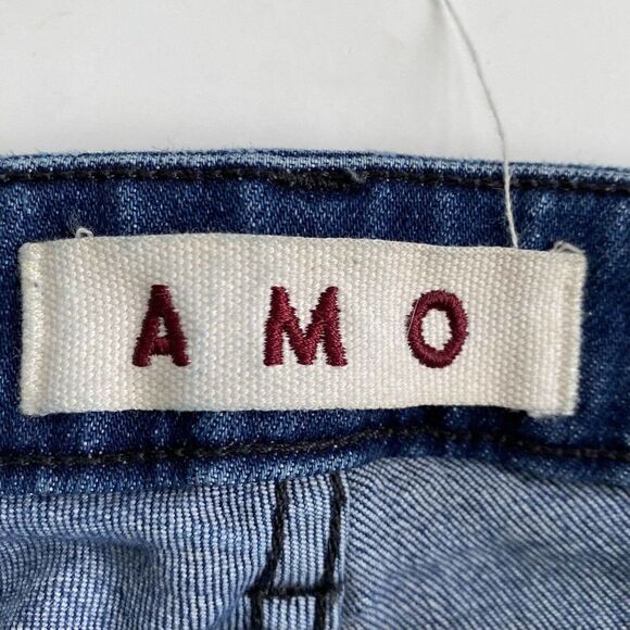 AMO Jeans Stix Crop Sweetheart Jeans Dark Wash Cotton Blend Made in USA Size 25 - Picture 5 of 12